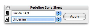 Redefine Style Sheet