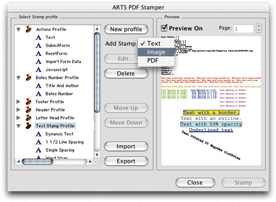 ARTS PDF Stamper